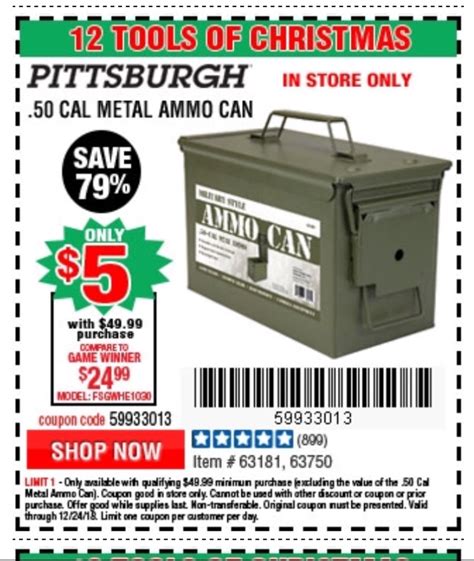 harbor freight black friday ammo box metal|harbor freight ammo storage cans.